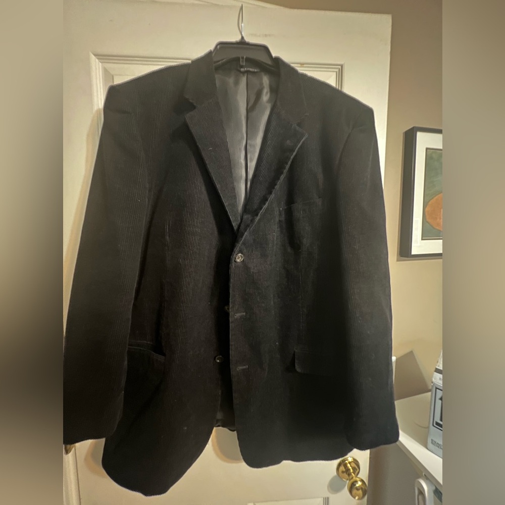 Bolzano Uomo Corduroy Blazer Suit Jacket 42r Black